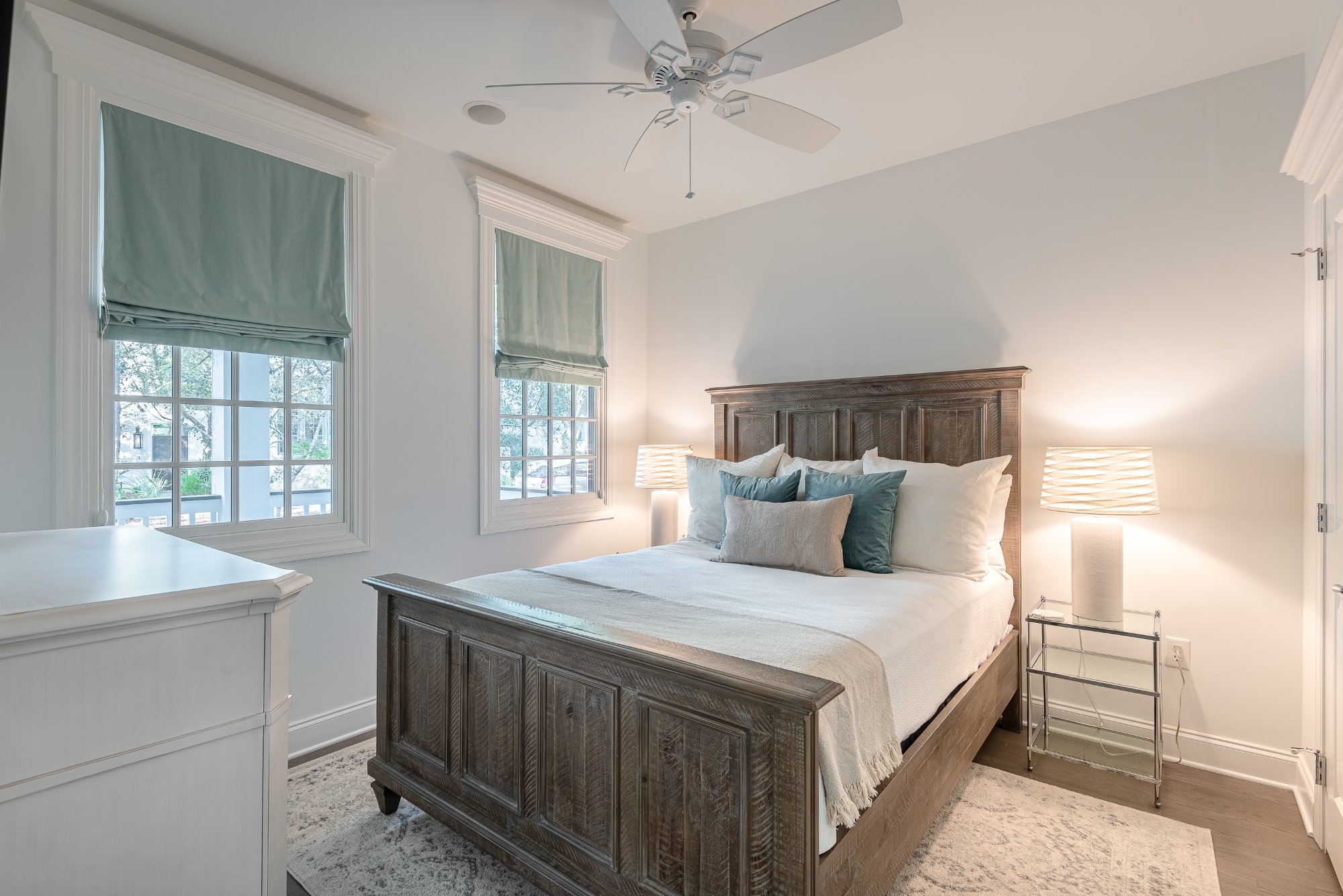 Queen guest bedroom Rosemary Beach home