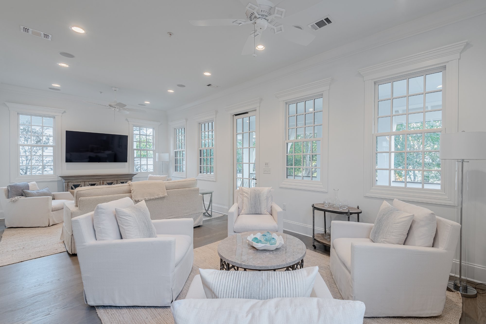 Open-concept main living area at 59 W Water Street Rosemary Beach